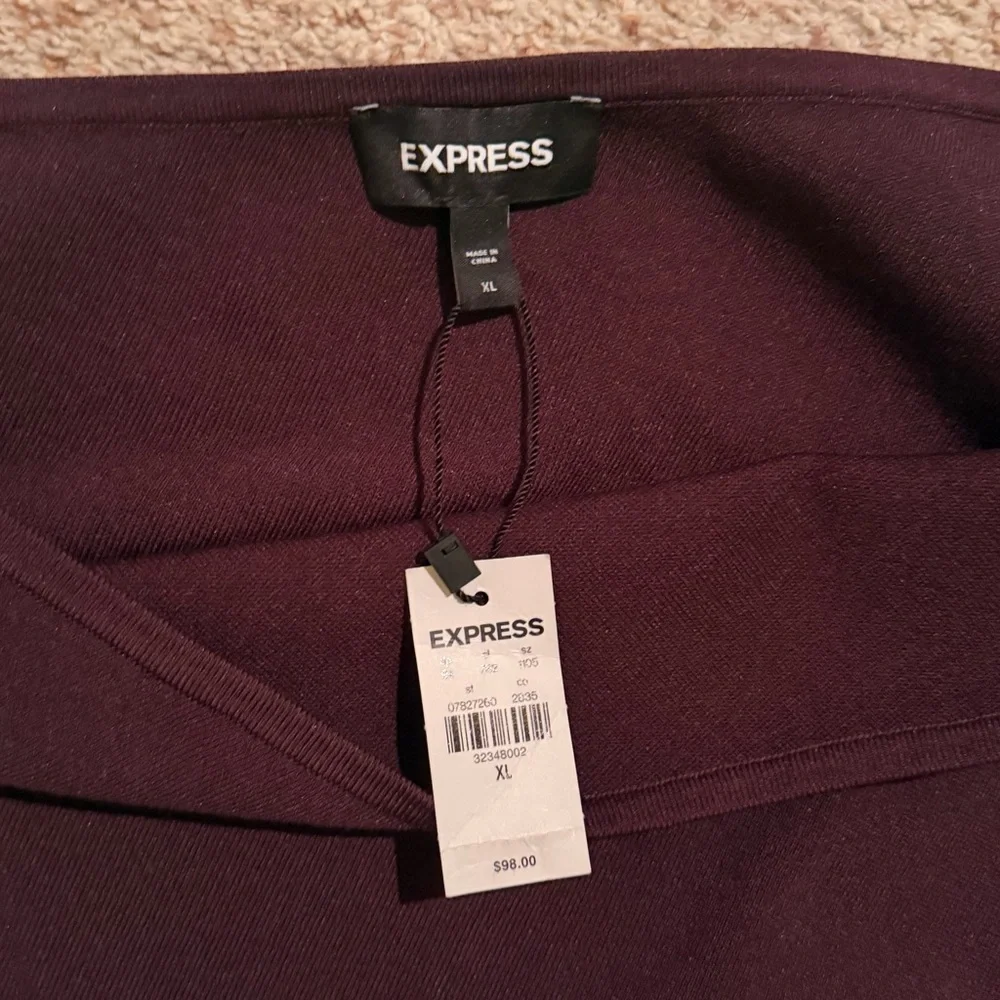 Express One-Shoulder Burgundy Dress - XL - NWT